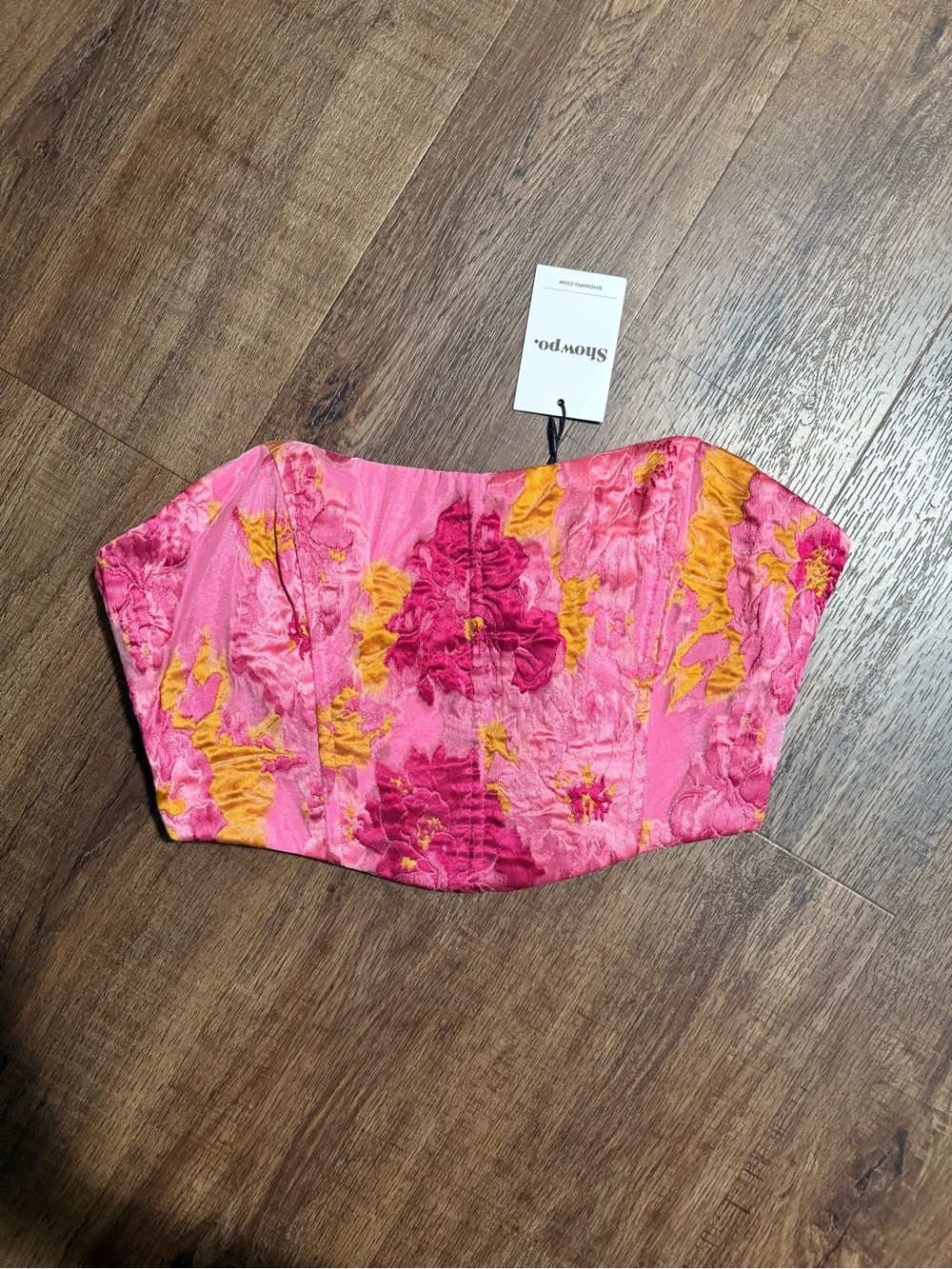 NWT Showpo "Brailey" Floral Jacquard Bustier Top ✨